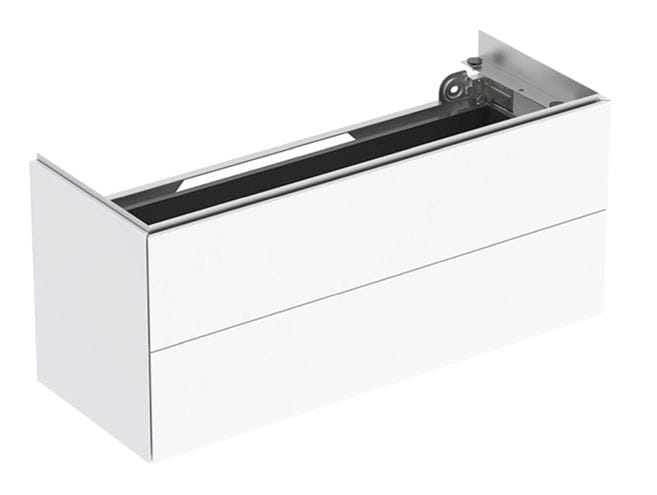 GEBERIT ONE skrinka pod umývadlo 104,5x39,5x46,5 cm, 2 zásuvky, Push-open, s osvetlením, lesklá biela 500.386.01.1 Obrázek - Hlavní obrázek