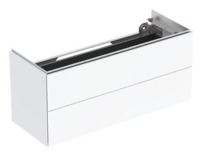 GEBERIT ONE skrinka pod umývadlo 104,5x39,5x46,5 cm, 2 zásuvky, Push-open, s osvetlením, lesklá biela