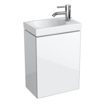 GEBERIT ACANTO skrinka pod umývadlo 39,5x24,5x53,5 cm, 1 dvierka, Push-open, lesklá biela 500.607.01.2 Obrázek - fotka