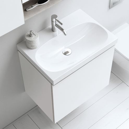 GEBERIT ACANTO skrinka pod umývadlo 59,5x47,5x53,5 cm, 1zásuvka, lesklá biela 500.609.01.2 Obrázek - fotka