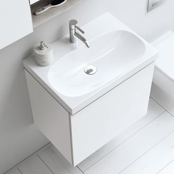 GEBERIT ACANTO skrinka pod umývadlo 59,5x47,5x53,5 cm, 1zásuvka, lesklá biela 500.609.01.2 Obrázek - fotka