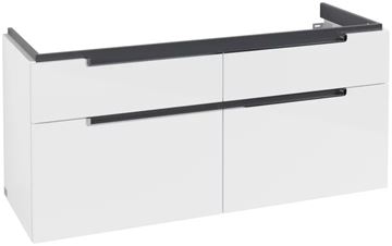 VILLEROY & BOCH SUBWAY 2.0 skrinka pod umývadlo 128,7x44,9x59 cm, 4 zásuvky, Glossy White