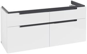 VILLEROY & BOCH SUBWAY 2.0 skrinka pod umývadlo 128,7x44,9x59 cm, 4 zásuvky, Glossy White