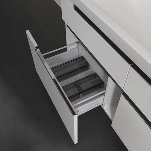VILLEROY & BOCH SUBWAY 2.0 skrinka pod umývadlo 128,7x44,9x59 cm, 4 zásuvky, Glossy White A91610DH Obrázek - fotka