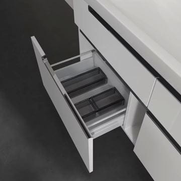 VILLEROY & BOCH SUBWAY 2.0 skrinka pod umývadlo 128,7x44,9x59 cm, 4 zásuvky, Glossy White A91610DH Obrázek - fotka
