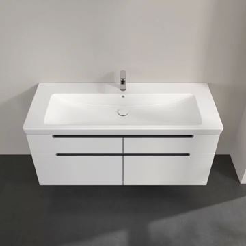 VILLEROY & BOCH SUBWAY 2.0 skrinka pod umývadlo 128,7x44,9x59 cm, 4 zásuvky, Glossy White A91610DH Obrázek - fotka