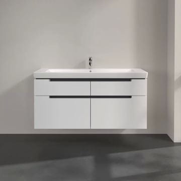 VILLEROY & BOCH SUBWAY 2.0 skrinka pod umývadlo 128,7x44,9x59 cm, 4 zásuvky, Glossy White A91610DH Obrázek - fotka