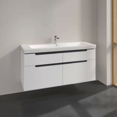 VILLEROY & BOCH SUBWAY 2.0 skrinka pod umývadlo 128,7x44,9x59 cm, 4 zásuvky, Glossy White A91610DH Obrázek - fotka