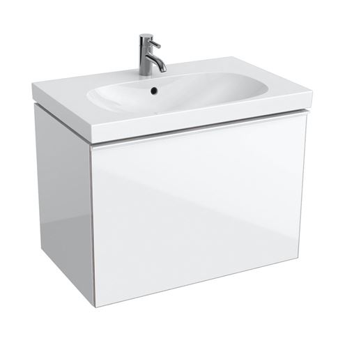 GEBERIT ACANTO skrinka pod umývadlo 74x47,5x53,5 cm, 1zásuvka, lesklá biela 500.611.01.2 Obrázek - fotka