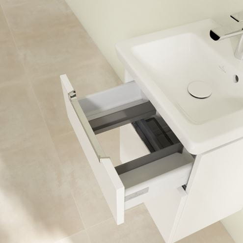 VILLEROY & BOCH SUBWAY 2.0 skrinka pod umývadlo 58,7x45,4x59 cm, 2 zásuvky, Glossy White A90910DH Obrázek - fotka