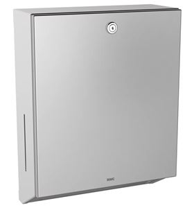 KWC RODAN RODX600 zásobník na skladané papierové uteráky, so zámkom, nástenný, matná nerez