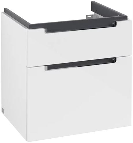 VILLEROY & BOCH SUBWAY 2.0 skrinka pod umývadlo 63,7x45,4x59 cm, 2 zásuvky, Glossy White A91010DH Obrázek - Hlavní obrázek