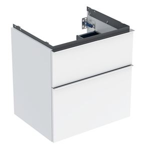 GEBERIT ICON skrinka pod umývadlo 59,2x47,6x61,5 cm, 2 zásuvky, lesklá biela