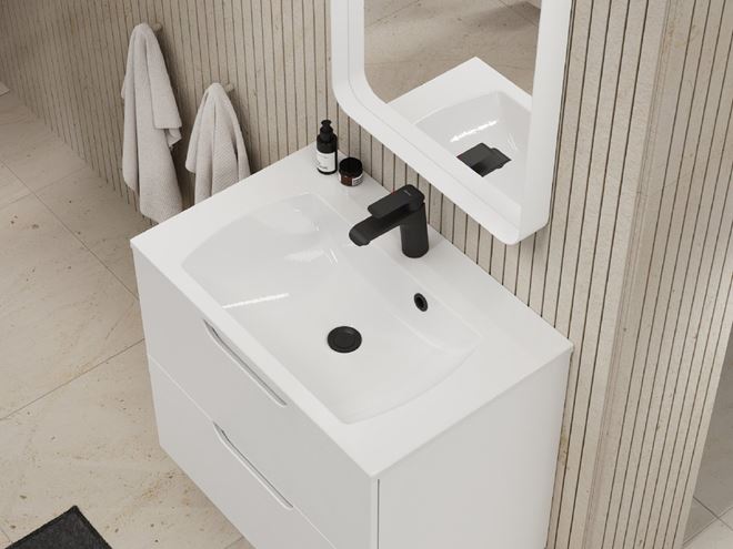 RAVAK CLASSIC SLIM umývadlo 80 cm, s otvorom pre batériu a prepadom XJX01180001 Obrázek - fotka