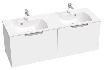 RAVAK CLASSIC SLIM dvojumývadlo 130 cm, s 2 otvormi pre batérie a prepadom XJX01113001 Obrázek - fotka