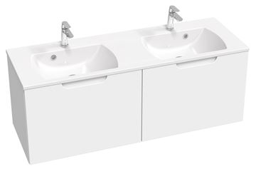 RAVAK CLASSIC SLIM dvojumývadlo 130 cm, s 2 otvormi pre batérie a prepadom XJX01113001 Obrázek - fotka