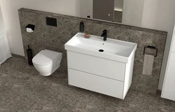 LAUFEN FIORA skrinka pod umývadlo 55,7x45,3x67,4 cm, 2 zásuvky, Push-open, lesklá biela H40F9924015001 Obrázek - fotka