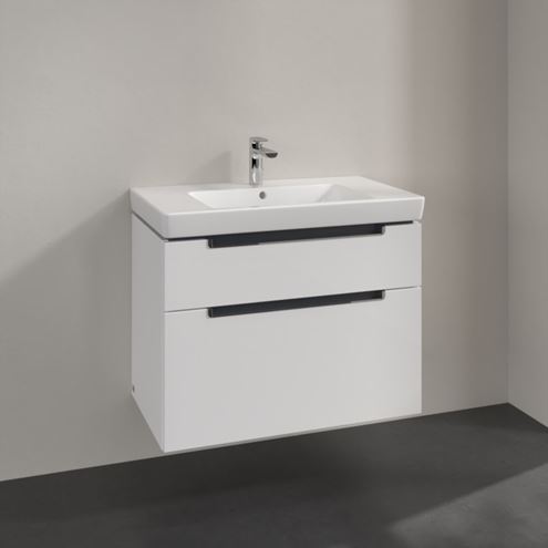 VILLEROY & BOCH SUBWAY 2.0 skrinka pod umývadlo 78,7x44,9x59 cm, 2 zásuvky, Glossy White A91410DH Obrázek - fotka