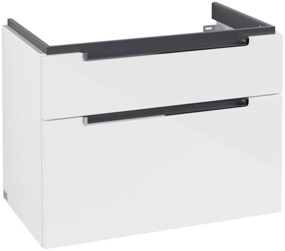 VILLEROY & BOCH SUBWAY 2.0 skrinka pod umývadlo 78,7x44,9x59 cm, 2 zásuvky, Glossy White A91410DH Obrázek - Hlavní obrázek