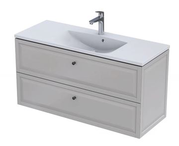 CONCEPT RETRO skrinka pod umývadlo 119,6x45,9x60,3 cm, 2 zásuvky, matná béžová