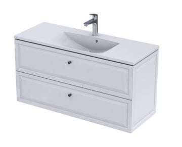 CONCEPT RETRO skrinka pod umývadlo 119,6x45,9x60,3 cm, 2 zásuvky, matná biela