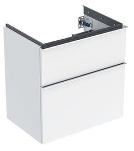 GEBERIT ICON skrinka pod umývadlo 59,2x41,6x61,5 cm, závesná, 2 zásuvky, lesklá biela