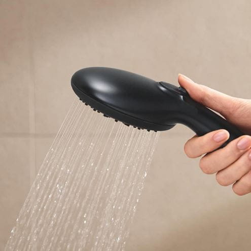 GROHE TEMPESTA SYSTEM 250 sprchový set s termostatickou batériou, horná sprcha, ručná sprcha s 2 prúdmi, tyč, hadica, Water Saving, matná čierna 266702431 Obrázek - fotka