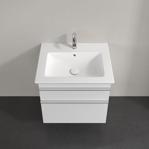 VILLEROY & BOCH VENTICELLO skrinka pod umývadlo 60,3x50,2x59 cm, 2 zásuvky, Glossy White A92401DH Obrázek - fotka