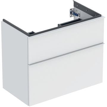 GEBERIT ICON skrinka pod umývadlo 740x416x615mm, závesná, 2 zásuvky, úchytka matná biela, lakovaná matná biela