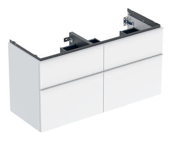 GEBERIT ICON skrinka pod dvojumývadlo 118,4x47,6x61,5 cm, 4 zásuvky, lesklá biela