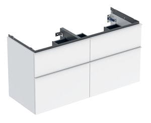 GEBERIT ICON skrinka pod dvojumývadlo 118,4x47,6x61,5 cm, 4 zásuvky, lesklá biela