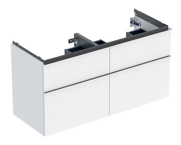 GEBERIT ICON skrinka pod dvojumývadlo 118,4x47,6x61,5 cm, 4 zásuvky, lesklá biela