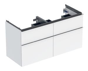 GEBERIT ICON skrinka pod dvojumývadlo 118,4x47,6x61,5 cm, 4 zásuvky, lesklá biela