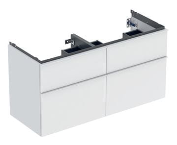 GEBERIT ICON skrinka pod dvojumývadlo 118,4x47,6x61,5 cm, 4 zásuvky, matná biela