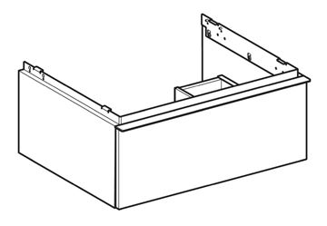 GEBERIT ICON skrinka pod umývadlo 59,2x47,6x24,7 cm, 1 zásuvka, lesklá biela 502.310.01.1 Obrázek - fotka