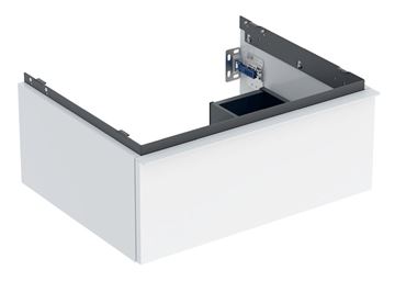 GEBERIT ICON skrinka pod umývadlo 59,2x47,6x24,7 cm, 1 zásuvka, lesklá biela