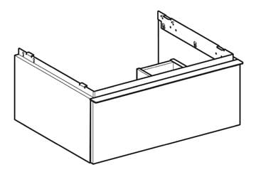 GEBERIT ICON skrinka pod umývadlo 59,2x47,6x24,7 cm, 1 zásuvka, lesklá biela 502.310.01.2 Obrázek - fotka