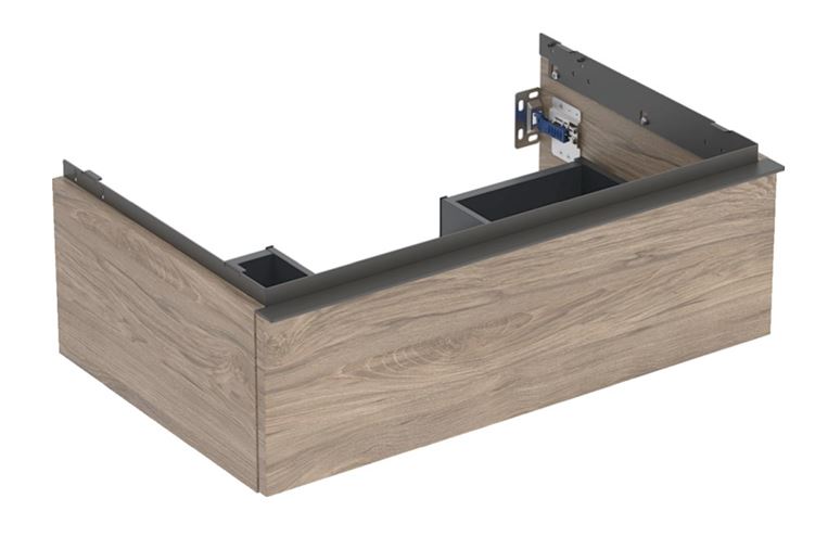 GEBERIT ICON skrinka pod umývadlo 740x476x247mm, závesná, 1 zásuvka, úchytka matná láva, orech hickory 502.311.JR.1 Obrázek - Hlavní obrázek