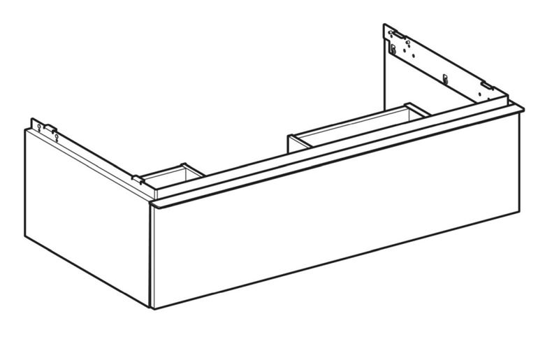 GEBERIT ICON skrinka pod umývadlo 88,8x47,6x24,7 cm, 1 zásuvka, orech hickory 502.312.JR.1 Obrázek - fotka