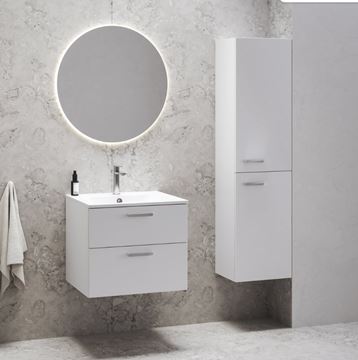 RAVAK CHROME SLIM umývadlo 80 cm, s otvorom pre batériu a prepadom, liaty mramor XJG01180001 Obrázek - fotka