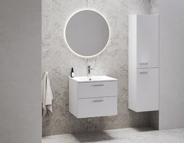 RAVAK CHROME SLIM umývadlo 60 cm, s otvorom pre batériu a prepadom, liaty mramor XJG01160001 Obrázek - fotka