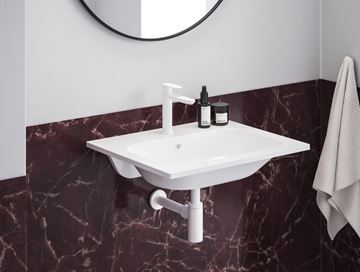 RAVAK CHROME SLIM umývadlo 60 cm, s otvorom pre batériu a prepadom, liaty mramor XJG01160001 Obrázek - fotka