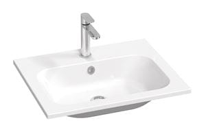 RAVAK CHROME SLIM umývadlo 60 cm, s otvorom pre batériu a prepadom, liaty mramor