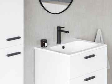 RAVAK CHROME SLIM umývadlo 60 cm, s otvorom pre batériu a prepadom, liaty mramor XJG01160001 Obrázek - fotka