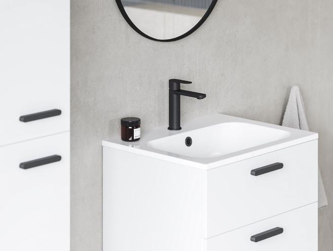 RAVAK CHROME SLIM umývadlo 60 cm, s otvorom pre batériu a prepadom, liaty mramor XJG01160001 Obrázek - fotka