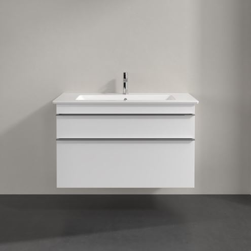 VILLEROY & BOCH VENTICELLO skrinka pod umývadlo 95,3x50,2x59 cm, 2 zásuvky, Glossy White A92601DH Obrázek - fotka