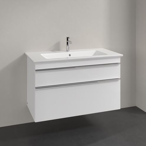 VILLEROY & BOCH VENTICELLO skrinka pod umývadlo 95,3x50,2x59 cm, 2 zásuvky, Glossy White A92601DH Obrázek - fotka