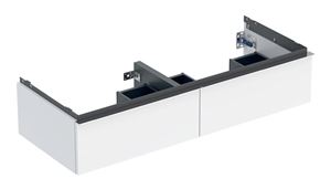 GEBERIT ICON skrinka pod dvojumývadlo 118,4x47,6x24,7 cm, 2 zásuvky, lesklá biela