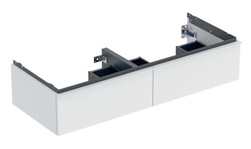 GEBERIT ICON skrinka pod dvojumývadlo 118,4x47,6x24,7 cm, 2 zásuvky, lesklá biela