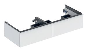 GEBERIT ICON skrinka pod dvojumývadlo 118,4x47,6x24,7 cm, 2 zásuvky, lesklá biela